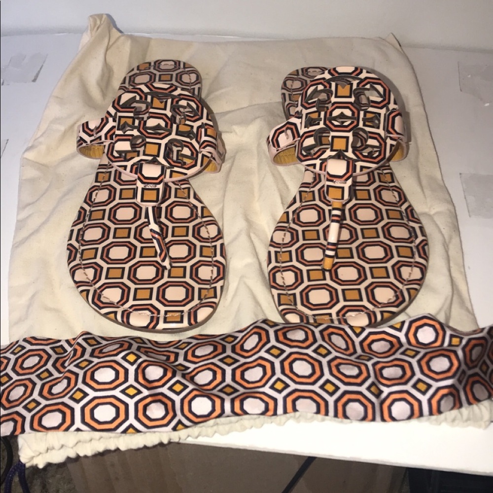 Tory Burch Sandals and Handkerchief.